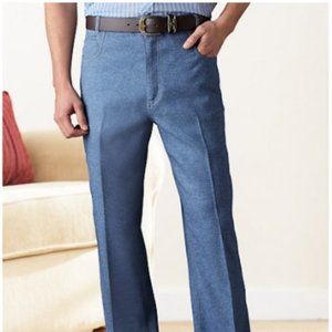 NWT Haband's Fit Forever Size 44L Men's Blue Pants